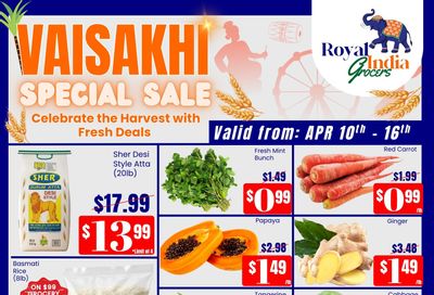 Royal India Grocers Flyer April 10 to 16