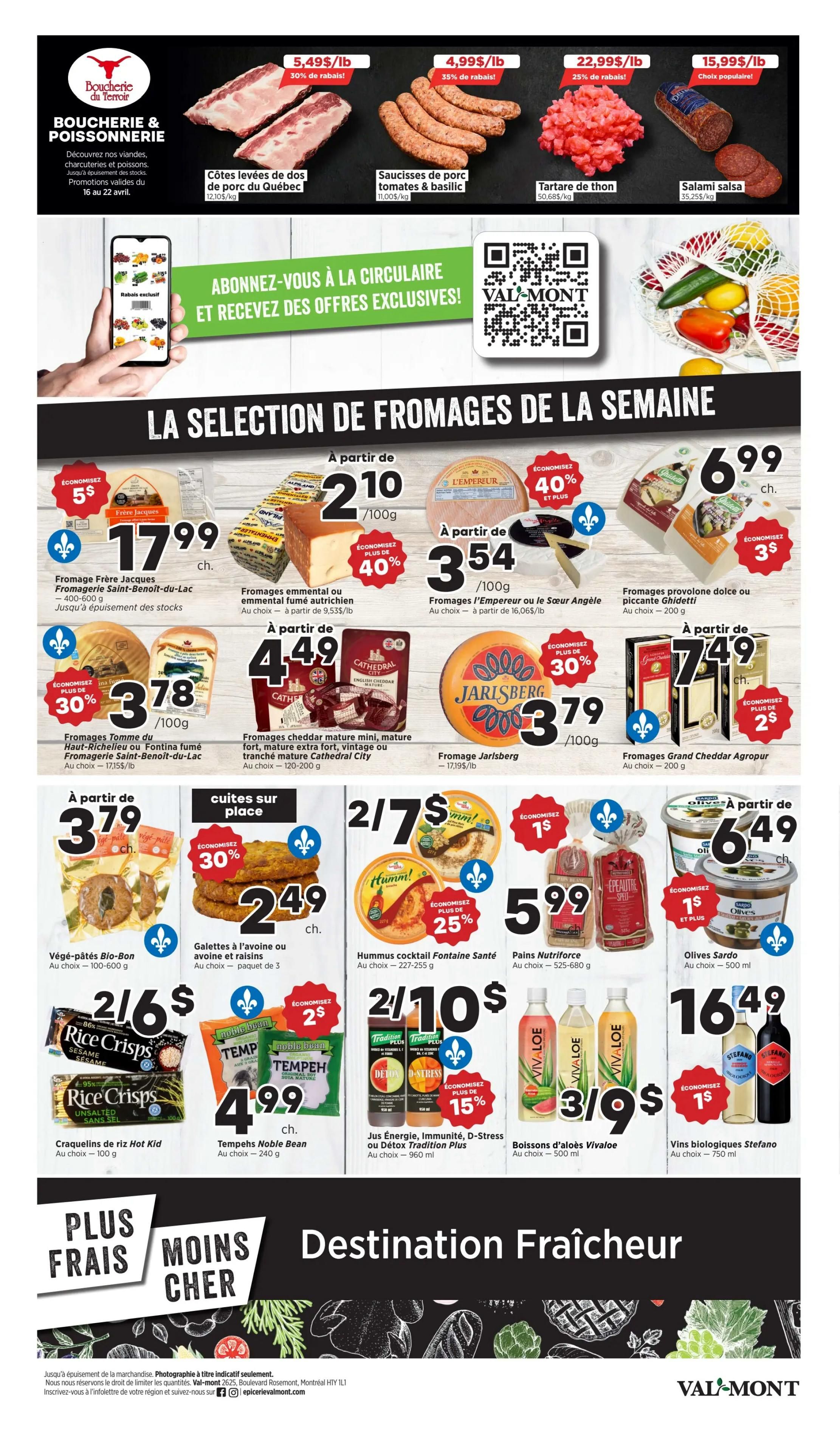 Val-Mont Flyer April 16 to 22