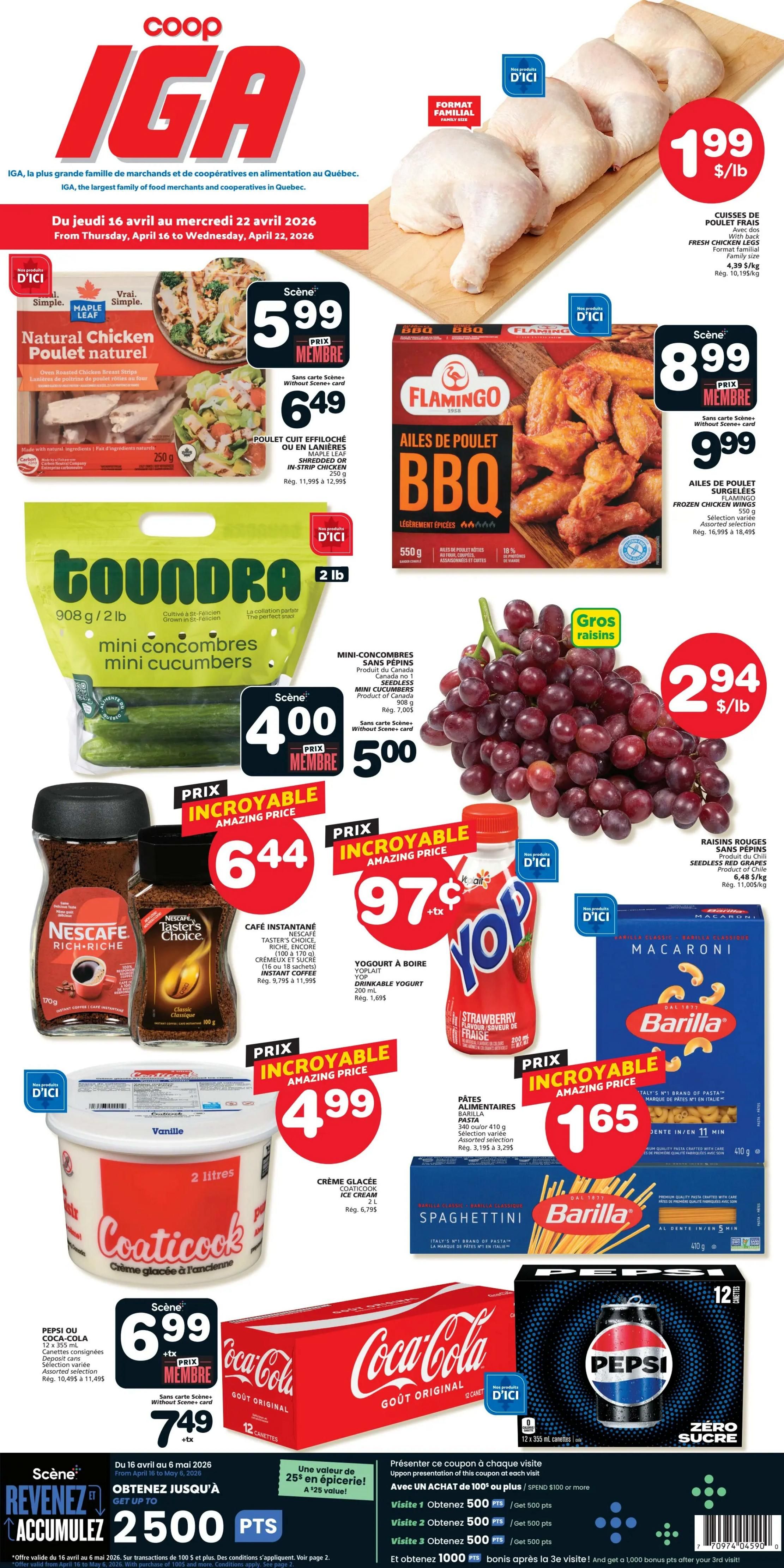 Coop IGA (QC) Flyer April 16 to 22