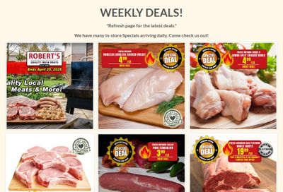 Robert's Quality Fresh Meats Flyer April 13 to 20