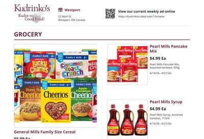 Kudrinko's Flyer April 14 to 27