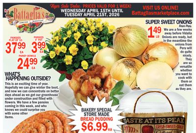 Battaglia's Marketplace Flyer April 15 to 21