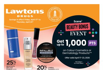 Lawtons Drugs (NB, PE) Flyer April 17 to 23