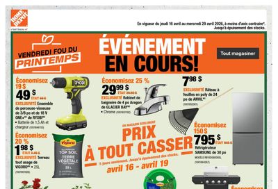 Home Depot (QC) Flyer April 16 to 29