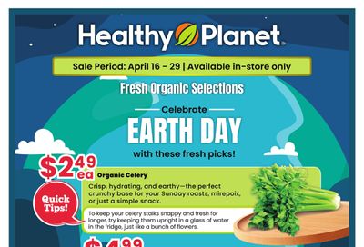 Healthy Planet Flyer April 16 to 29