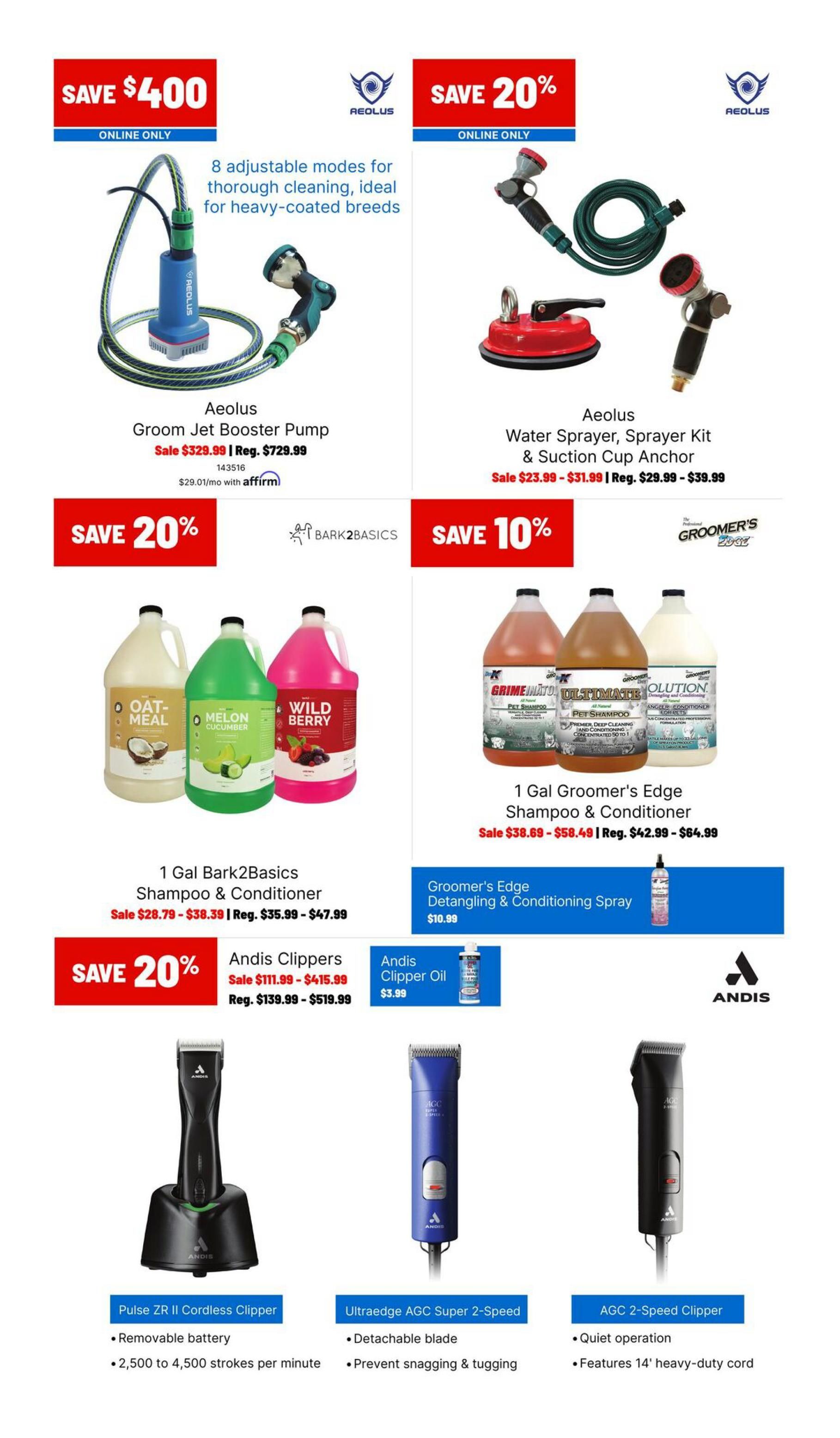 Ren's Pets Grooming Must Haves Flyer April 16 to 30