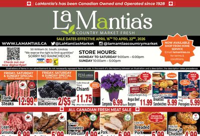LaMantia's Flyer April 16 to 22