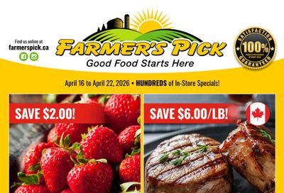 Farmer's Pick Flyer April 16 to 22