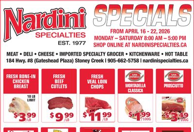 Nardini Specialties Flyer April 16 to 22