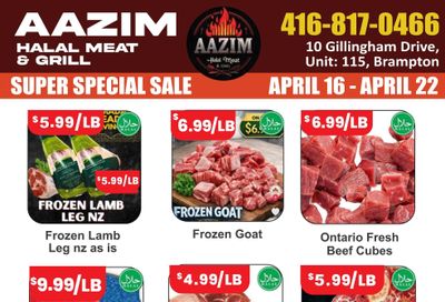 Aazim Halal Meat & Grill Flyer April 16 to 22