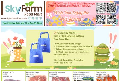 SkyFarm Food Mart Flyer April 17 to 23