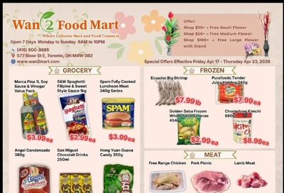 Wan 2 Food Mart Flyer April 17 to 23