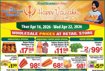 Fruiticana (Kelowna) Flyer April 16 to 22