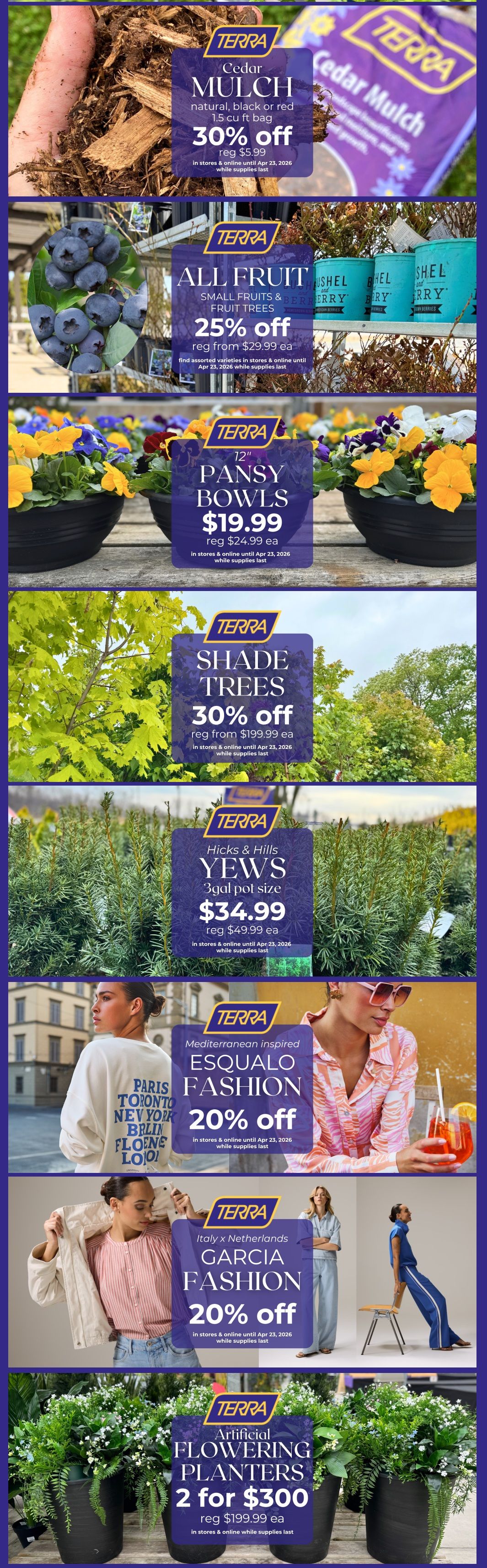 Terra Greenhouses Flyer April 17 to 23