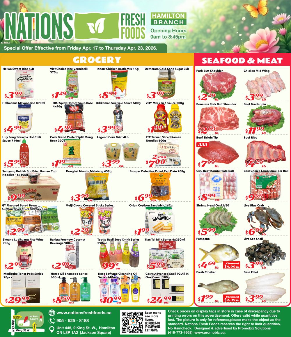 Nations Fresh Foods (Hamilton) Flyer April 17 to 23