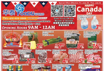 Foody World Flyer June 26 to July 2