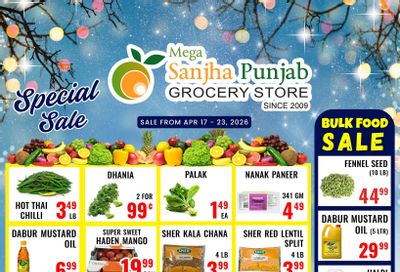 Sanjha Punjab Grocery Store Flyer April 17 to 23