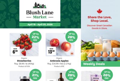Blush Lane Organic Market Flyer April 19 to 25