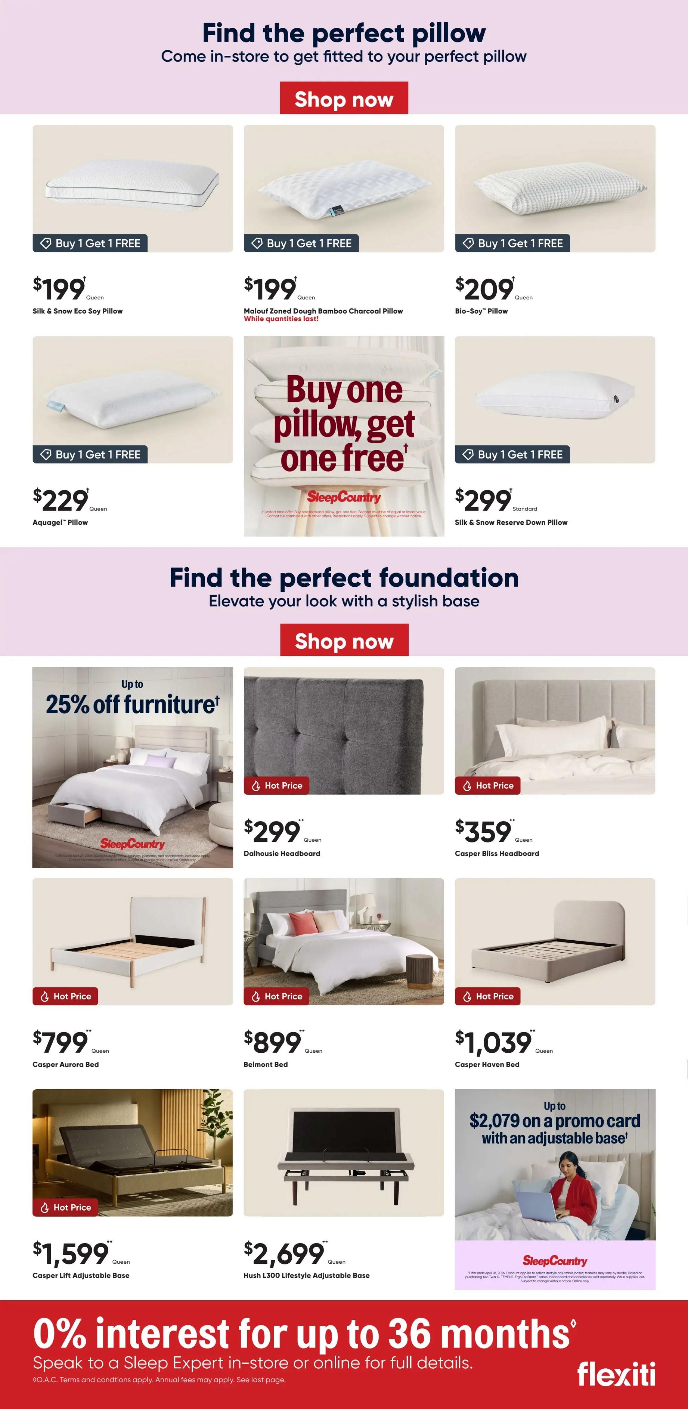 Sleep Country Flyer April 21 to 28