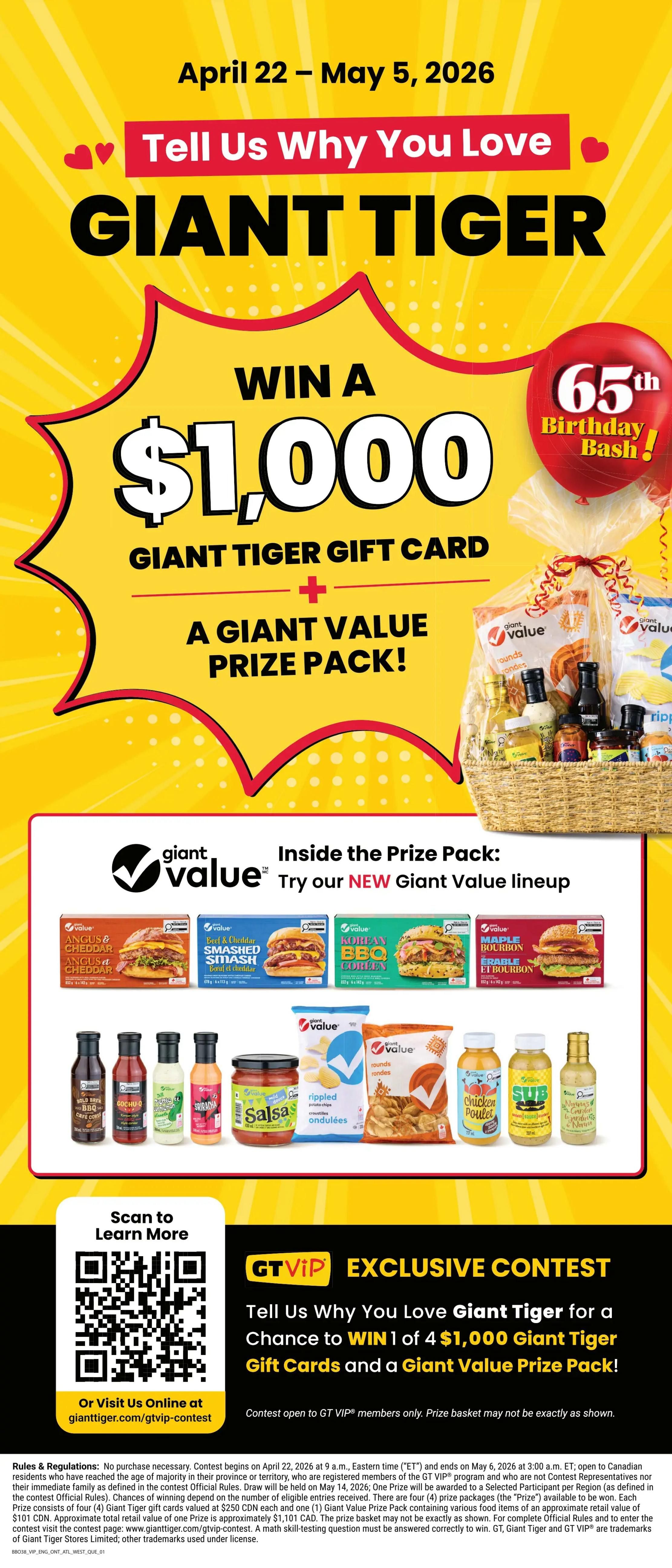Giant Tiger (West) Flyer April 22 to 28