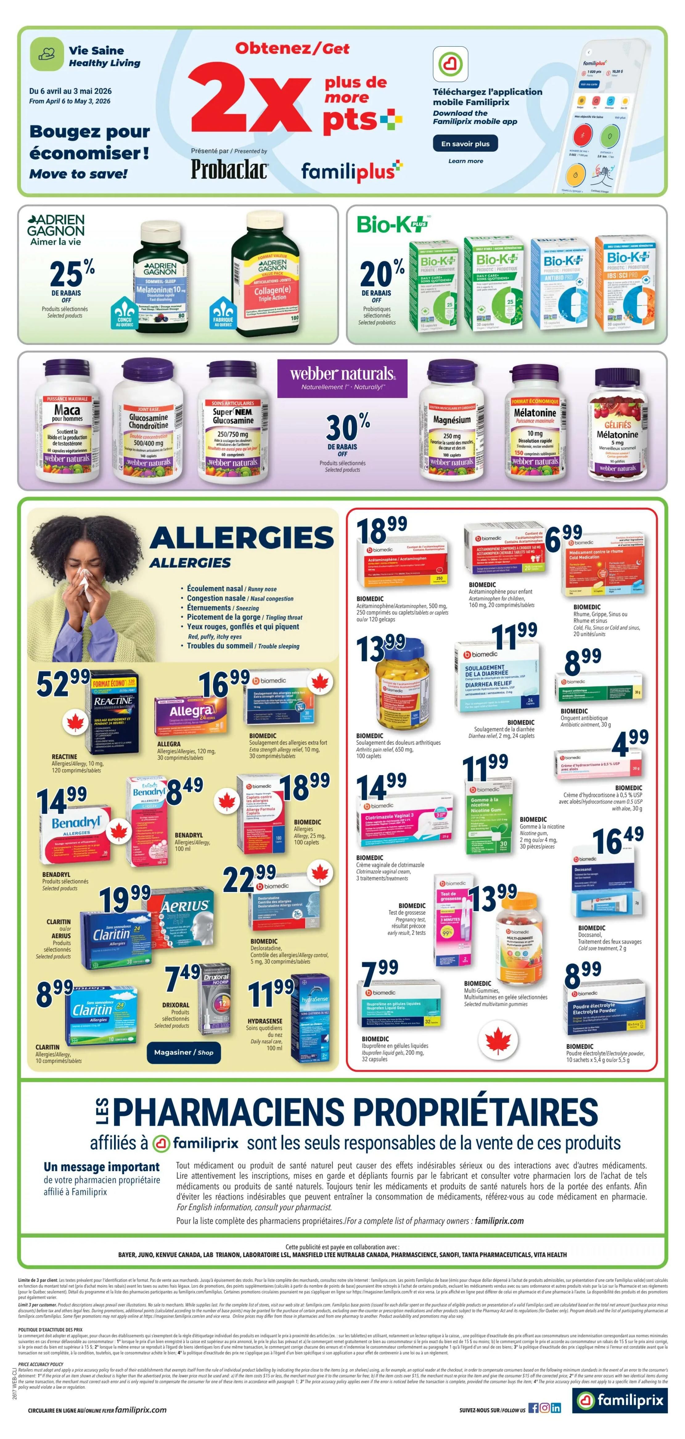 Familiprix Clinique Flyer April 23 to 29