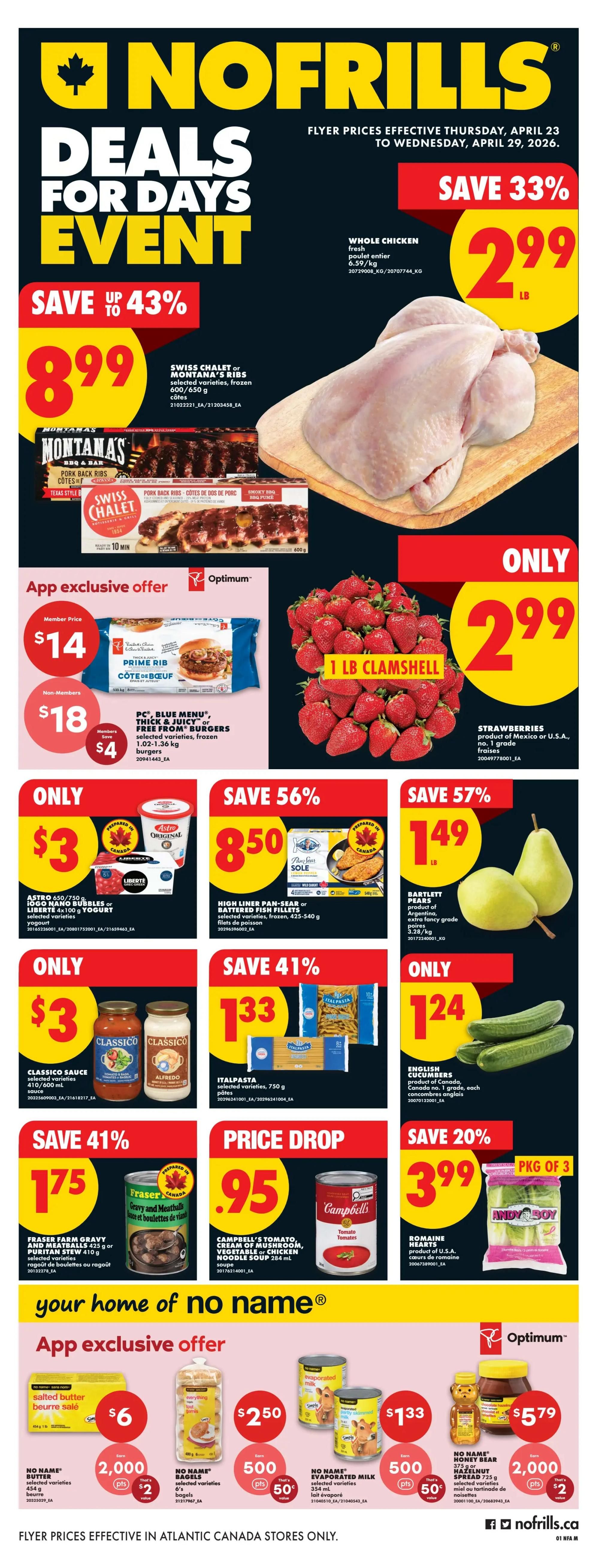 No Frills (Atlantic) Flyer April 23 to 29