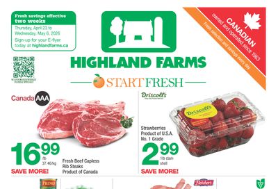 Highland Farms Flyer April 23 to May 6