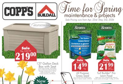 COPP’s Buildall Flyer April 23 to May 3