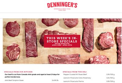 Denninger's Weekly Specials April 22 to 28