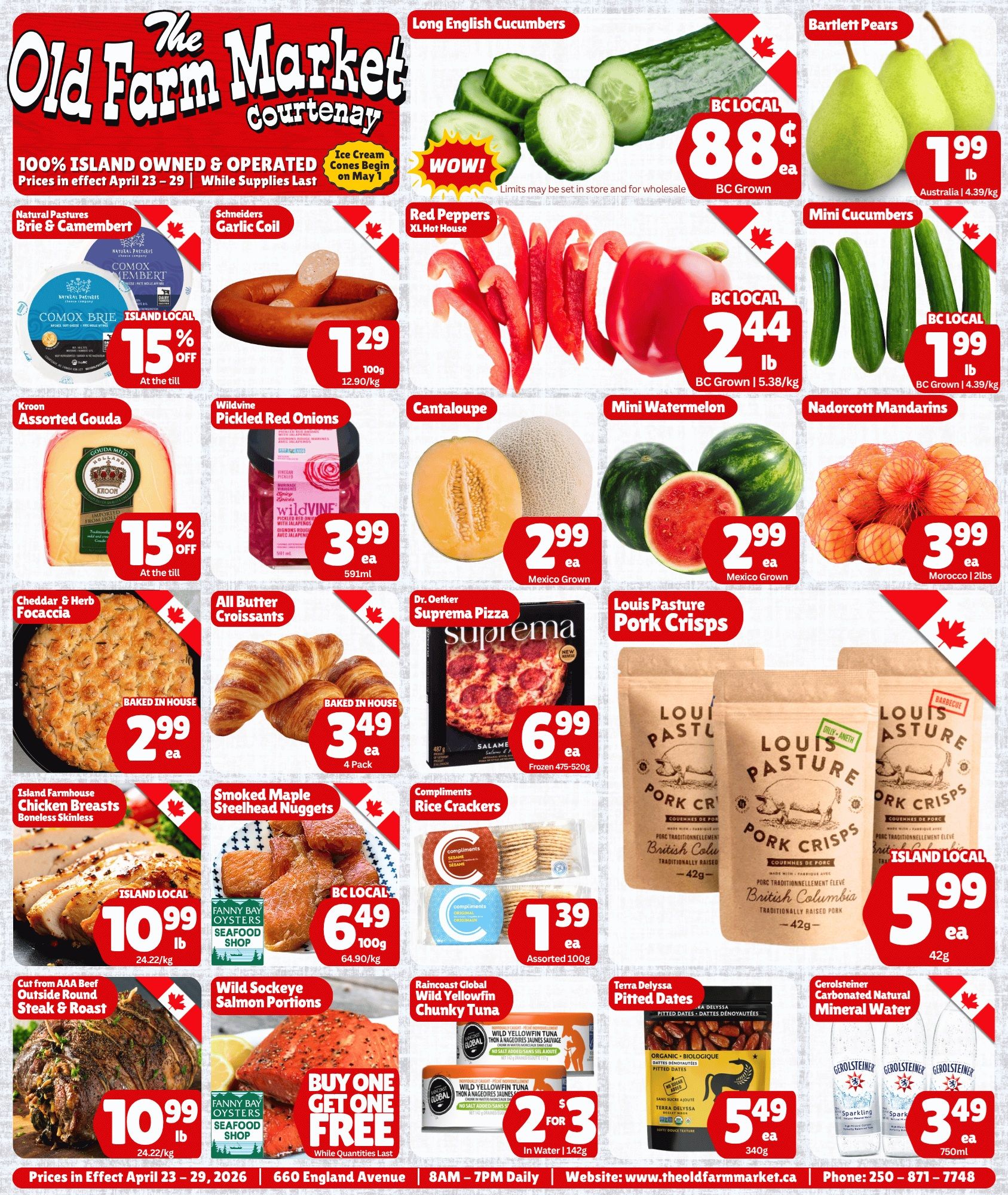 The Old Farm Market (Courtenay) Flyer April 23 to 29