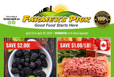 Farmer's Pick Flyer April 23 to 29