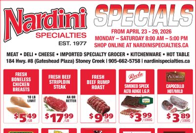Nardini Specialties Flyer April 23 to 29
