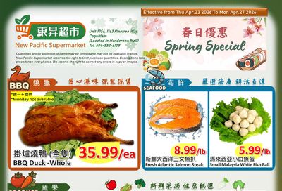 New Pacific Supermarket Flyer April 23 to 27