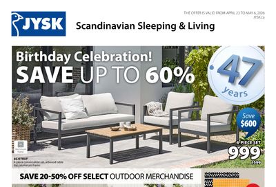 JYSK Flyer April 23 to May 6