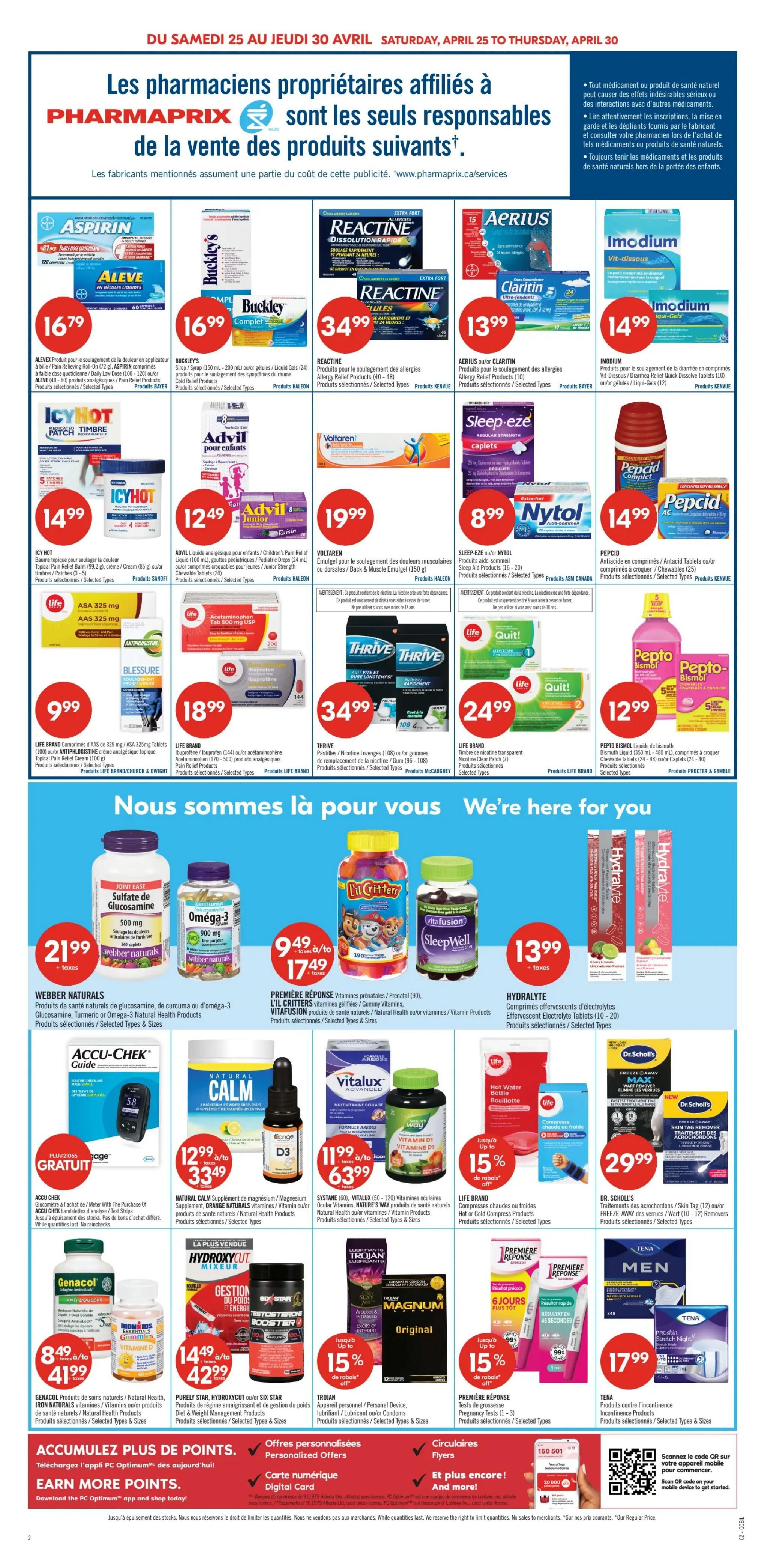 Pharmaprix Flyer April 25 to 30