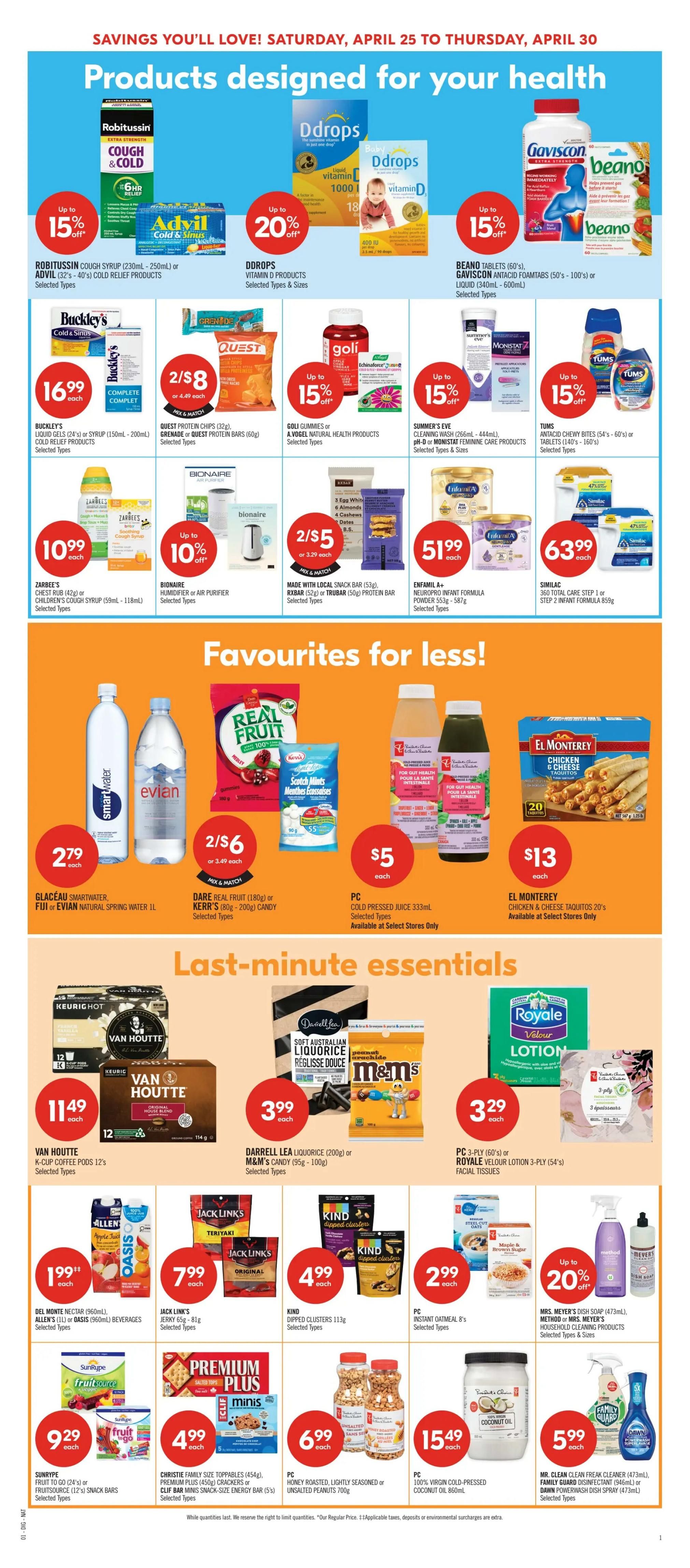 Shoppers Drug Mart (West) Flyer April 25 to 30