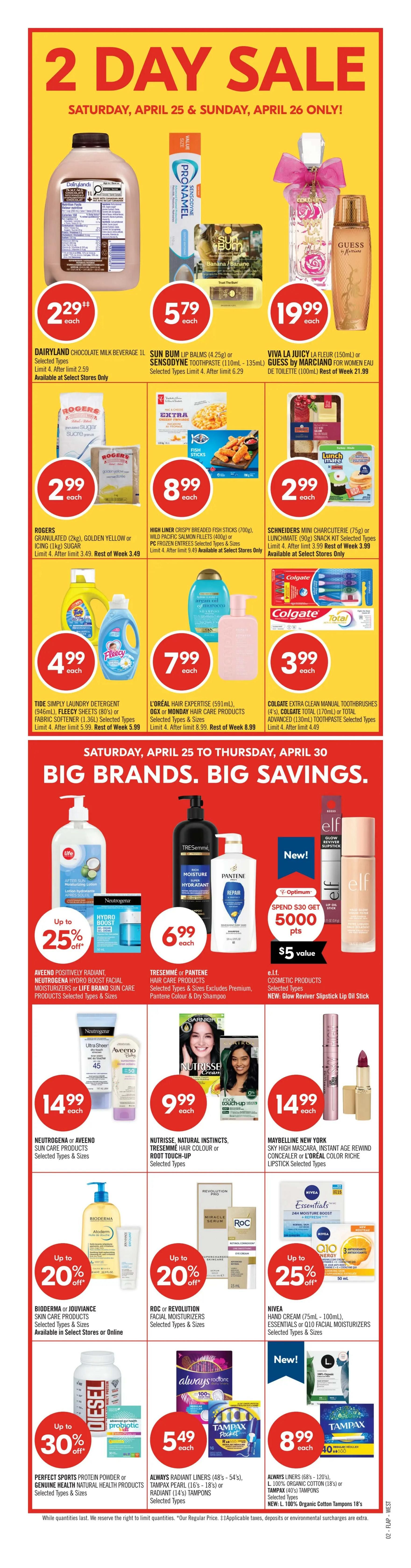 Shoppers Drug Mart (West) Flyer April 25 to 30