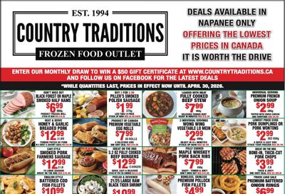 Country Traditions Flyer April 23 to 30