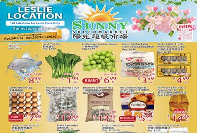 Sunny Supermarket (Leslie) Flyer April 24 to 30