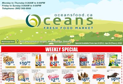 Oceans Fresh Food Market (Mississauga) Flyer April 24 to 30