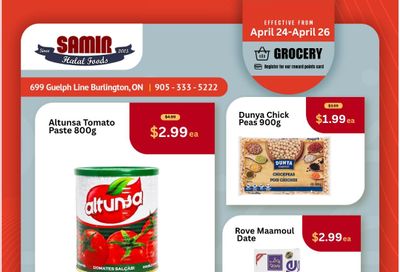 Samir Supermarket (Burlington) Flyer April 24 to 26