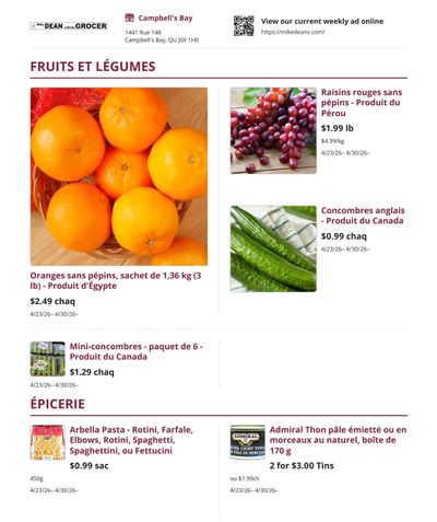 Mike Dean Local Grocer Flyer April 23 to 30