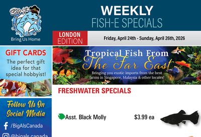 Big Al's (London) Weekend Specials April 24 to 26