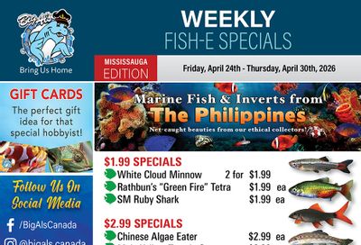 Big Al's (Mississauga) Weekly Specials April 24 to 30