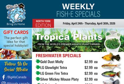 Big Al's (North York) Weekly Specials April 24 to 30
