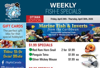 Big Al's (Ottawa) Weekly Specials April 24 to 30
