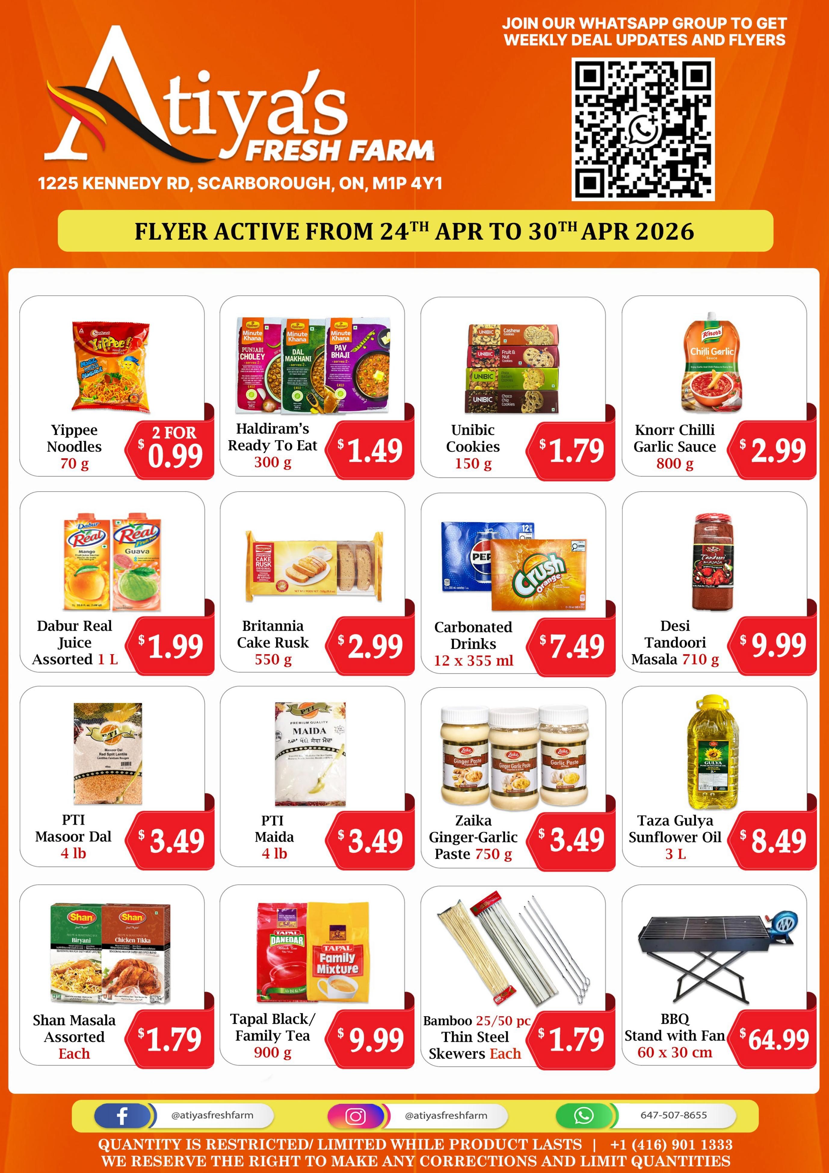 Atiya's Fresh Farm Flyer April 24 to 30