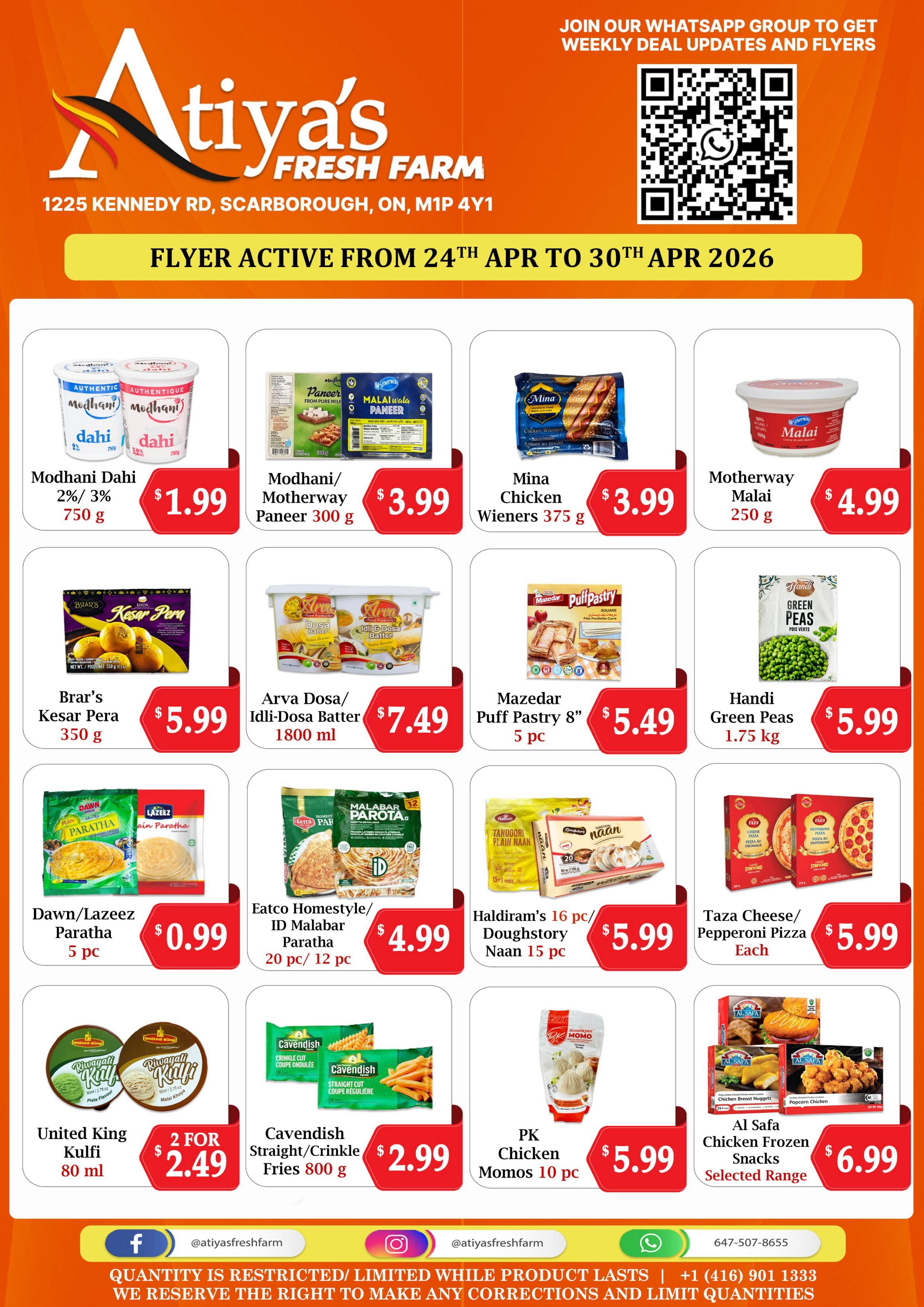 Atiya's Fresh Farm Flyer April 24 to 30