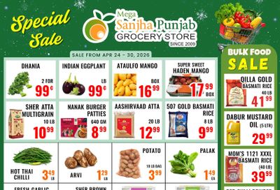 Sanjha Punjab Grocery Store Flyer April 24 to 30