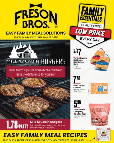 Freson Bros. Family Essentials Flyer May 1 to 28